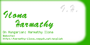 ilona harmathy business card